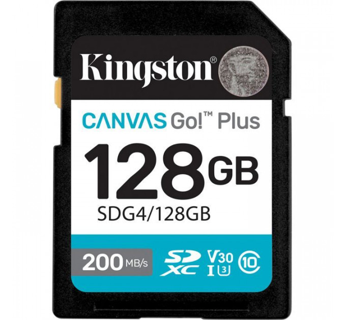 Карта пам/'яті Kingston 128GB SDXC сlass 10 UHS-I U3 V30 Canvas Go Plus G4 (SDG4\/128GB) Карта пам/'яті Kingston 128GB SDXC сlass 10 UHS-I U3 V30 Canvas Go Plus G4 (SDG4\/128GB)