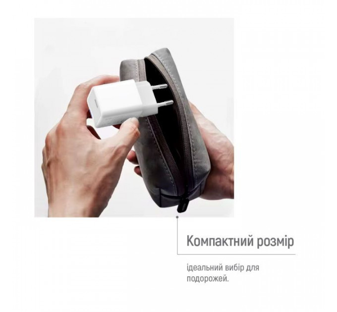 Зарядний пристрій ColorWay GaN Mini 65W PD Port PPS USB-C white (CW-CHS049PD-WT)