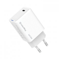 Зарядний пристрій ColorWay GaN Mini 65W PD Port PPS USB-C white (CW-CHS049PD-WT)