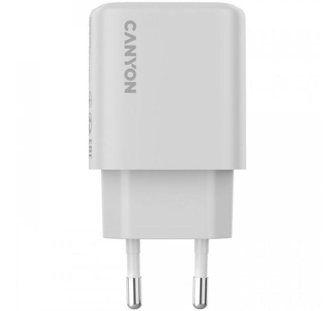 Зарядний пристрій Canyon OnCharge 200 20W 1xPD EU White (CNE-CHA200-01)