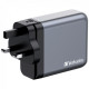 Зарядний пристрій Verbatim GaN 140 W 4 ports (2xUSB-C-140 W,USB-C 20 W \/USB-A -3.0) (32203)