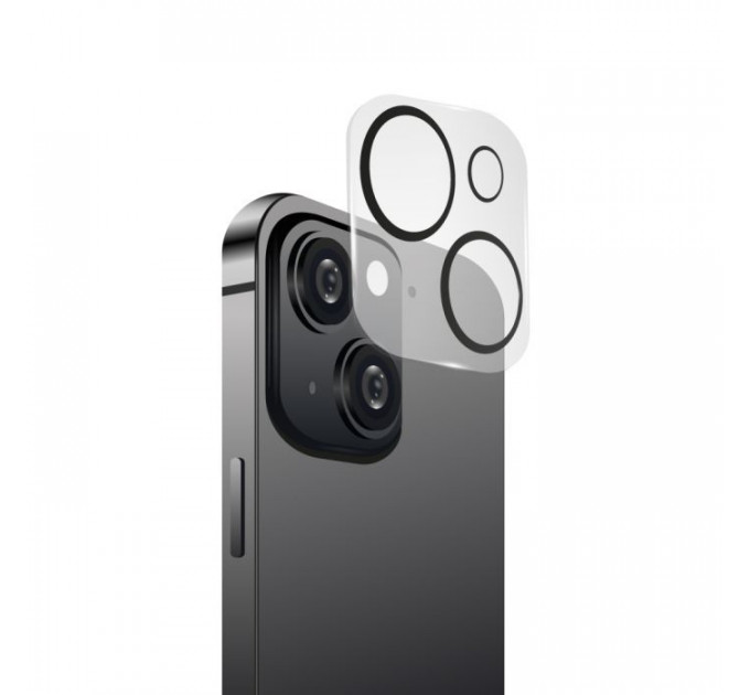 Стекло защитное Intaleo Camera Lens Apple Iphone 15 Plus Black (1283126576850)