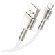 Дата кабель USB 2.0 AM to Lightning 2.0m Cafule Series Metal 2.4A White Baseus (CALJK-B02)