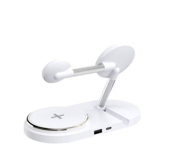 Зарядний пристрій Armorstandart Wireless Charging H101 3 in 1 Magnetic White (ARM78102)