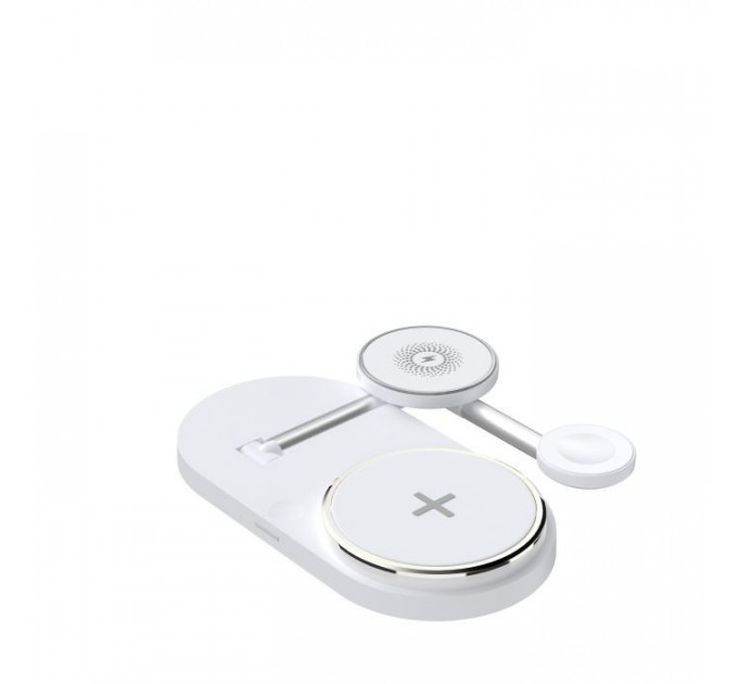 Зарядний пристрій Armorstandart Wireless Charging H101 3 in 1 Magnetic White (ARM78102)