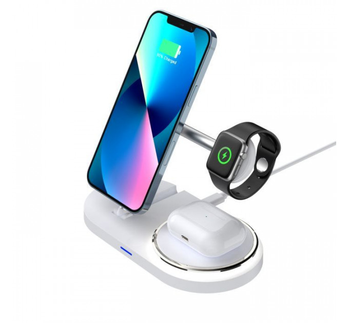 Зарядний пристрій Armorstandart Wireless Charging H101 3 in 1 Magnetic White (ARM78102)