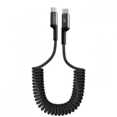 Дата кабеля USB-C to USB-C 1.0m Spiral 3A Black Armorstandart (ARM75392)