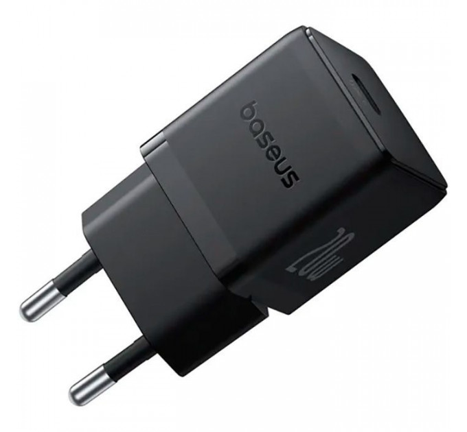Зарядний пристрій Baseus Palm Fast Charger 1C 20W + Cable 1.0m Type-C 60W black (P10111602113-01)