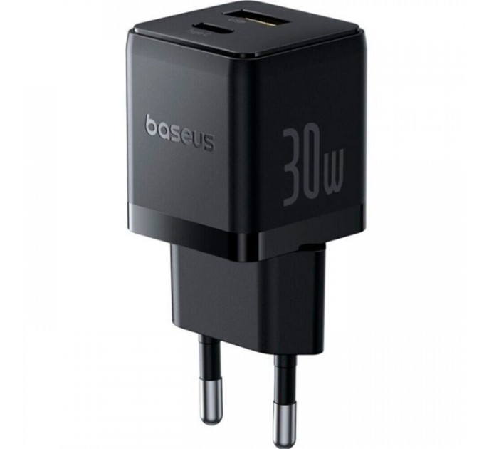 Зарядний пристрій Baseus Palm Fast Charger C+U 30W cluster black (P1011160A113-00)