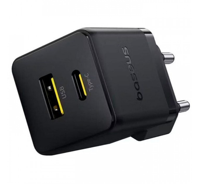 Зарядний пристрій Baseus Palm Fast Charger C+U 30W cluster black (P1011160A113-00)