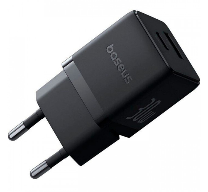 Зарядний пристрій Baseus Palm Fast Charger C+U 30W cluster black (P1011160A113-00)