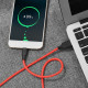 Дата кабель USB 2.0 AM to USB-C 1.0m 2A silicone X21 black+red HOCO (6957531071419)