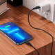 Дата кабель USB-C to Lightning 1.0m Cool silicone PD 20W X90 black HOCO (6931474788382)