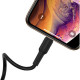 Дата кабель USB 2.0 AM to Lightning 1.0m 2.4A silicone BX30 black BOROFONE (6931474706867)