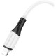 Дата кабель USB-C to Lightning 1.0m 3A 20W silicone BX79 white BOROFONE (6974443384734)