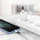 Дата кабель USB-C to Lightning 1.0m 3A 20W silicone BX79 white BOROFONE (6974443384734)