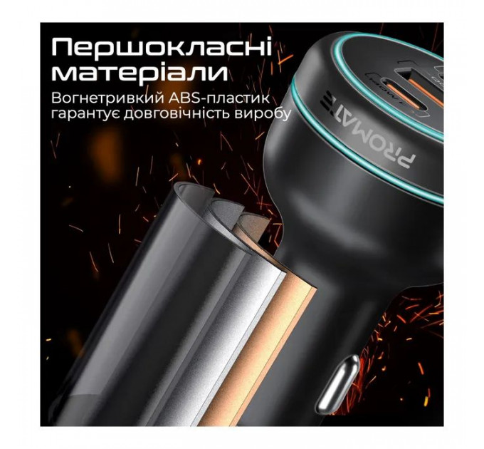 Зарядное устройство Promate 2xUSB-C PD+USB-A QC3.0 (powerdrive-230)
