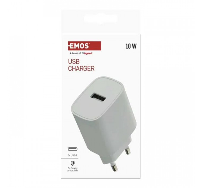 Зарядний пристрій EMOS V01B10 USB-A 10W (V01B10)