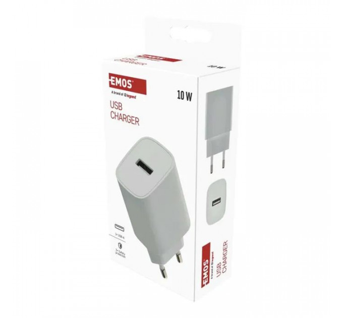 Зарядний пристрій EMOS V01B10 USB-A 10W (V01B10)