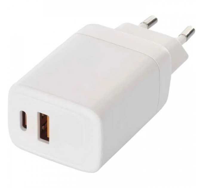 Зарядний пристрій EMOS V04G45 1xUSB-A + 1xUSB-C PD20W GaN (V04G45)