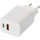 Зарядний пристрій EMOS V04G45 1xUSB-A + 1xUSB-C PD20W GaN (V04G45)