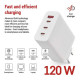 Зарядное устройство EMOS V06G120 1xUSB-A+3xUSB-C PD120W GaN (V06G120)