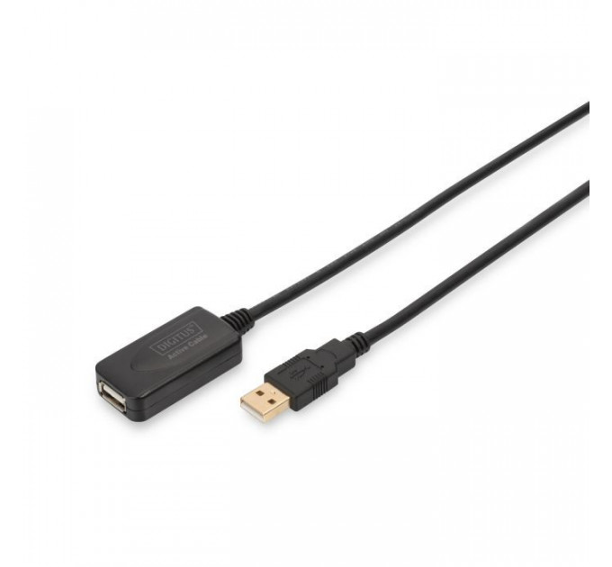 Дата кабель USB 2.0 AM\/AF 5.0 m active Digitus (DA-70130-4)