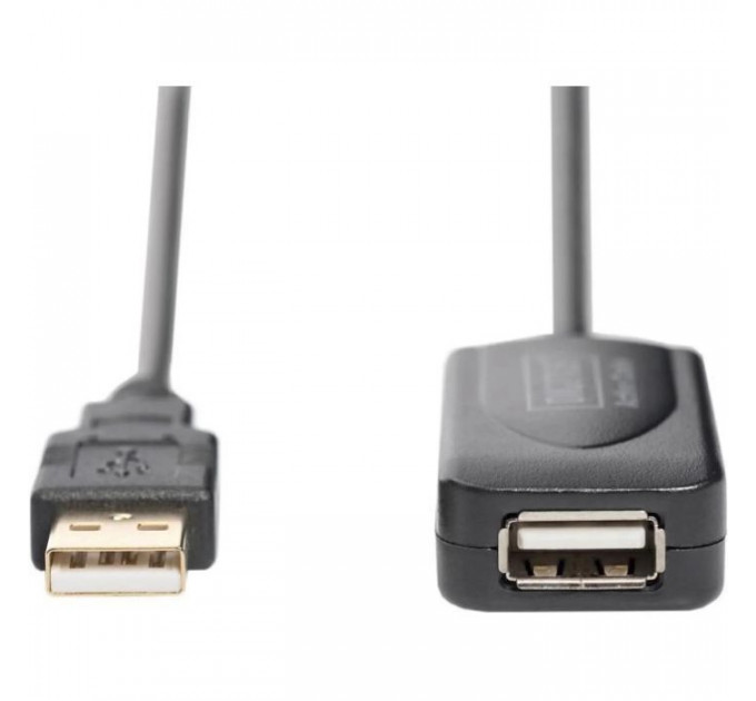 Дата кабель USB 2.0 AM\/AF 5.0 m active Digitus (DA-70130-4)