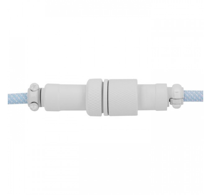 Дата кабель USB-C + USB A to USB-C 1.36m Coiled Aviator blue Keychron (CAB19_KEYCHRON)