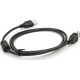Дата кабель USB 2.0 AM\/AF 1.0m ferrite black Voltronic (YT-AM\/AF-1.0B)