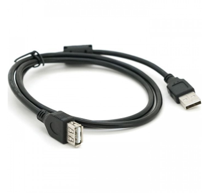 Дата кабель USB 2.0 AM\/AF 1.0m ferrite black Voltronic (YT-AM\/AF-1.0B)