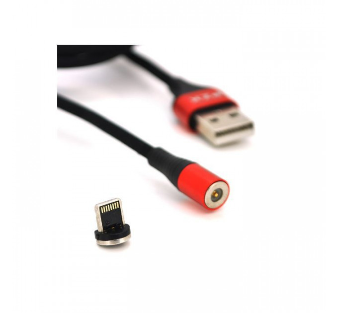 Дата кабель USB 2.0 AM to Lightning 1.0m magnetic 3.1A black PZX (V133-B)