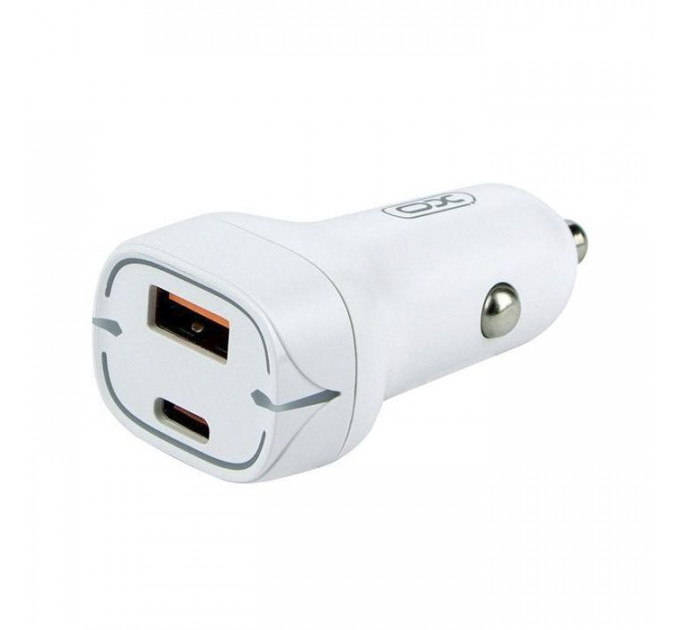 Зарядное устройство для XO 1xUSB QC3.0 + 1xUSB-C PD20W white (CC37-WH)
