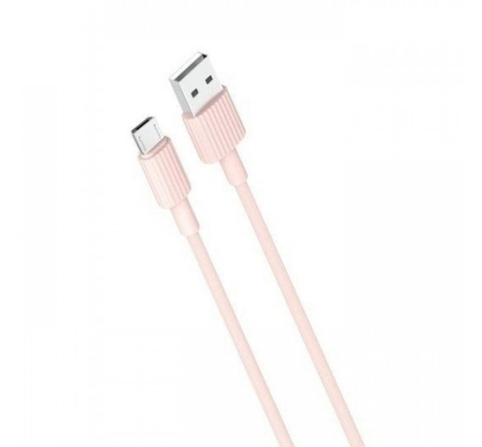 Дата кабель USB 2.0 AM to Micro 5P 1.0m 2.4A pink XO (NB156-M-PN)