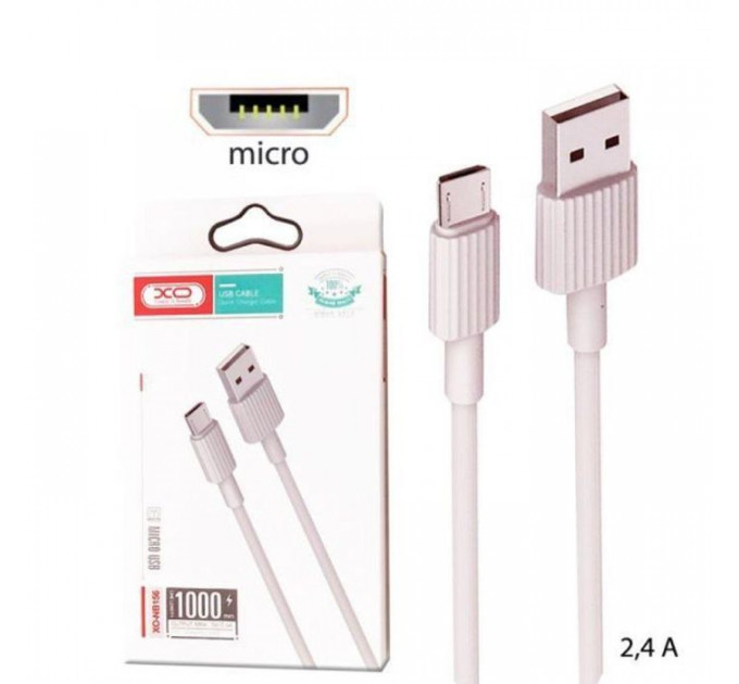 Дата кабель USB 2.0 AM to Micro 5P 1.0m 2.4A pink XO (NB156-M-PN)
