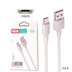Дата кабель USB 2.0 AM to Micro 5P 1.0m 2.4A pink XO (NB156-M-PN)