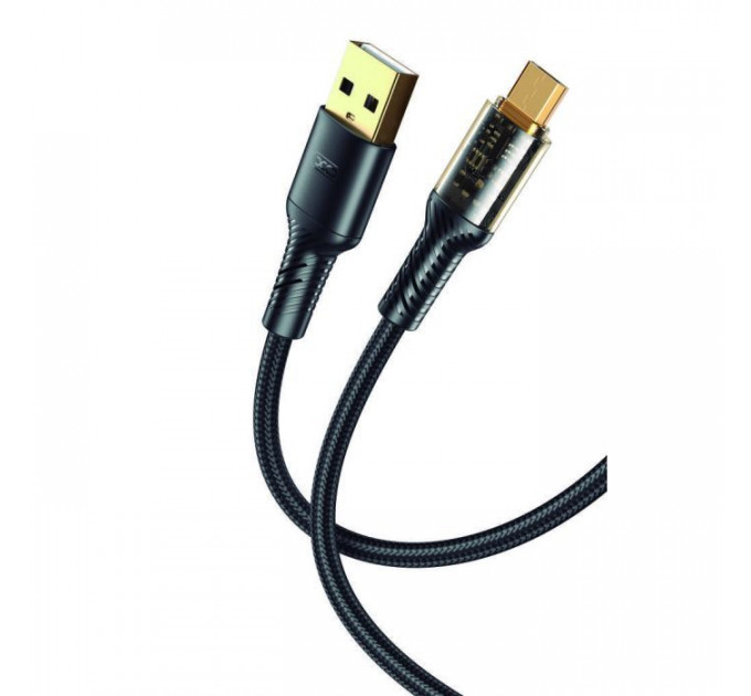 Дата кабель USB 2.0 AM to Micro 5P 1.0m 2.4A black XO (NB229-M-1-BK)