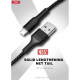 Дата кабель USB 2.0 AM to Micro 5P 1.0m 2.1A black XO (NB51-M-1-BK)