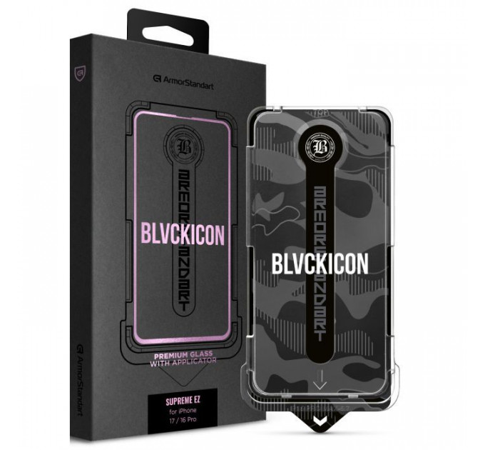 Скло захисне Armorstandart Icon Supreme EZ Apple iPhone 17 \/ 16 Pro Black (ARM86410)