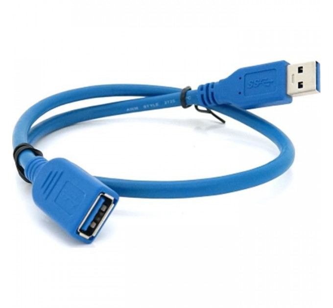 Дата кабель USB 3.0 AM\/AF 0.5m blue Voltronic (YT-3.0AM\\AF-0.5BL)