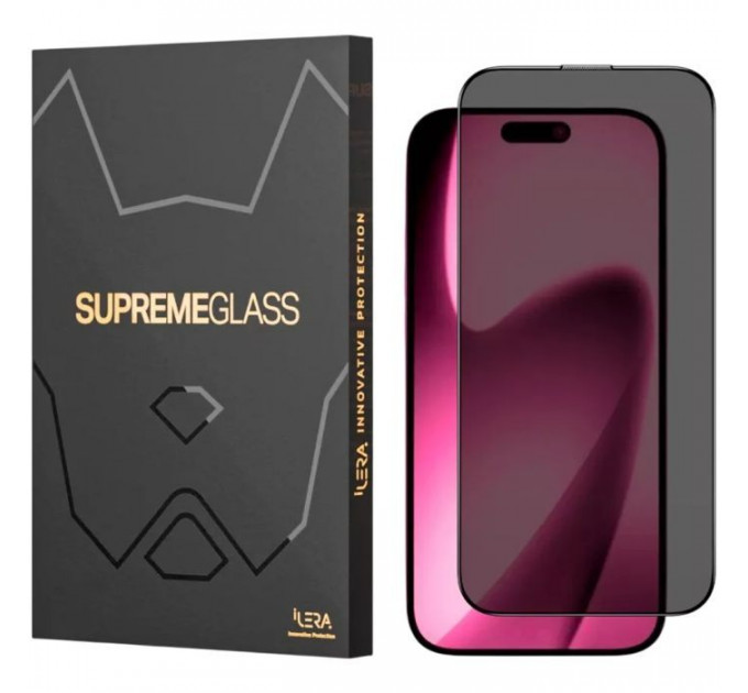 Скло захисне iLera DeLuxe Incognito Glass iPhone 17 Pro (ILINDL17PR)