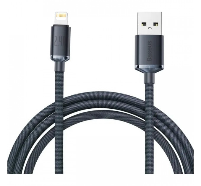 Дата кабель USB 2.0 AM to Lightning 2.0m 2.4A black Baseus (CAJY000101)