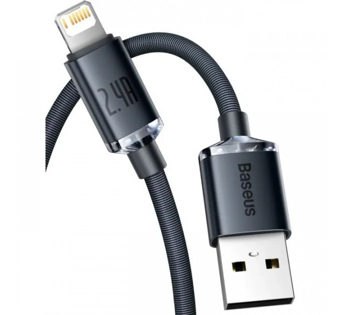 Дата кабель USB 2.0 AM to Lightning 2.0m 2.4A black Baseus (CAJY000101)