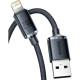 Дата кабель USB 2.0 AM to Lightning 2.0m 2.4A black Baseus (CAJY000101)