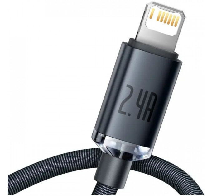 Дата кабель USB 2.0 AM to Lightning 2.0m 2.4A black Baseus (CAJY000101)
