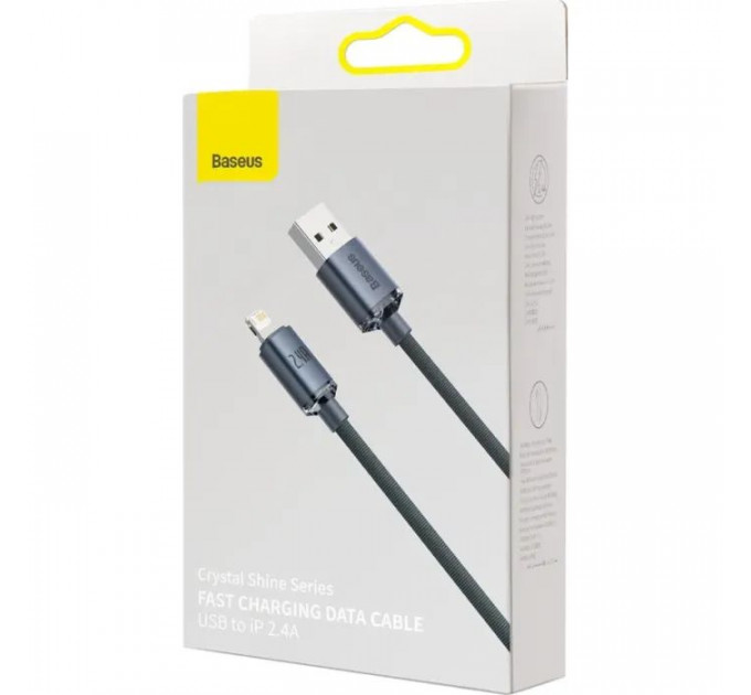 Дата кабель USB 2.0 AM to Lightning 2.0m 2.4A black Baseus (CAJY000101)