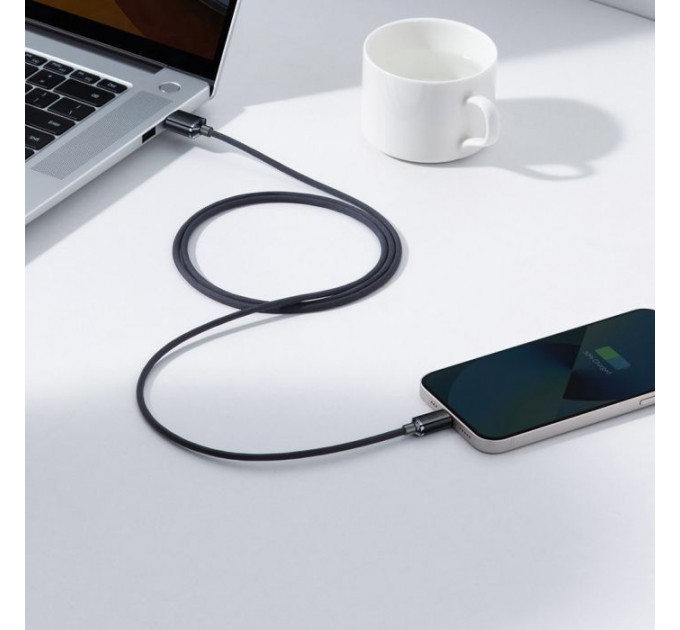 Дата кабель USB 2.0 AM to Lightning 2.0m 2.4A black Baseus (CAJY000101)