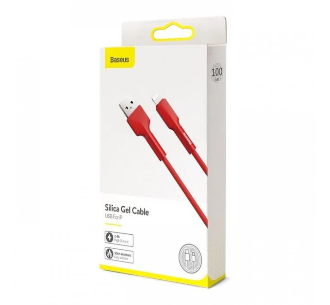 Дата кабель USB 2.0 AM to Lightning 1.0m red Baseus (CALGJ-09)
