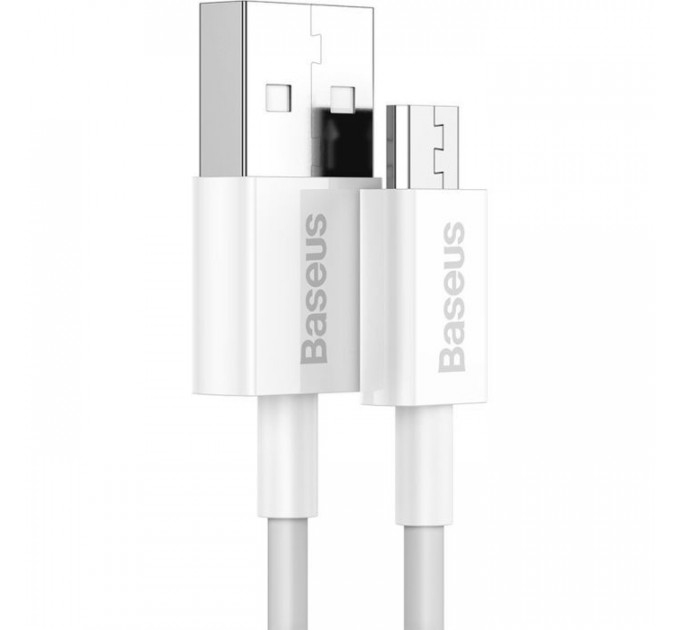 Дата кабель USB 2.0 AM to Micro 5P 1.0m 2A white Baseus (CAMYS-02)