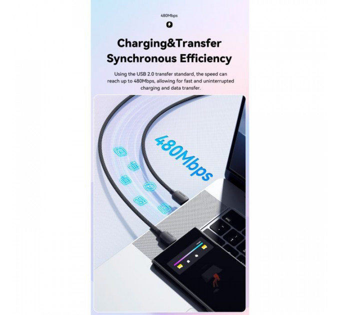 Дата кабеля USB-C to USB-C 1.0m 100W black Essager (EXCTT1-WL01-P)